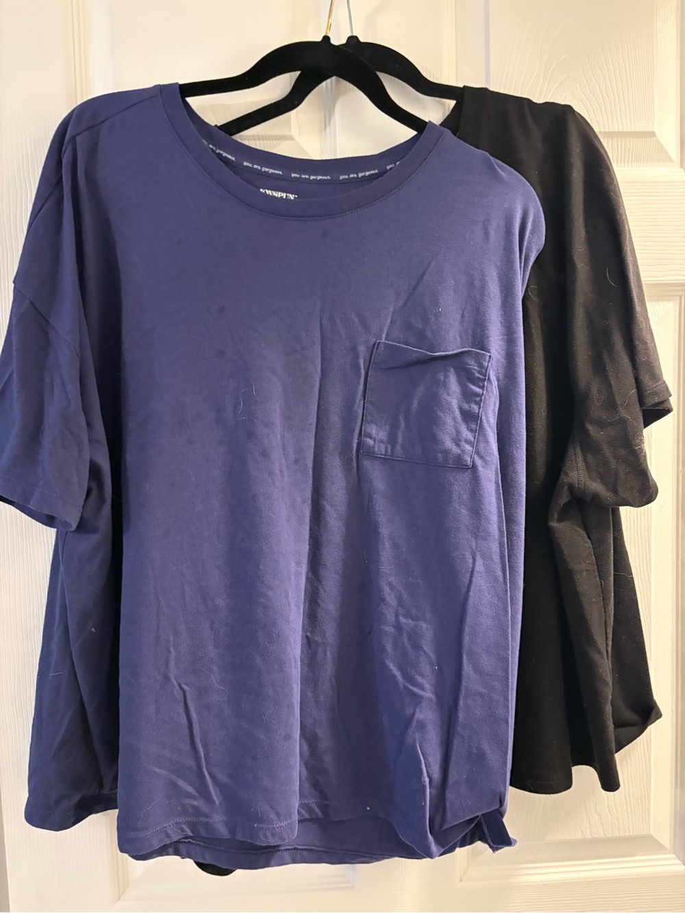 Women's Short Sleeve Pocket Tee — Navy Blue